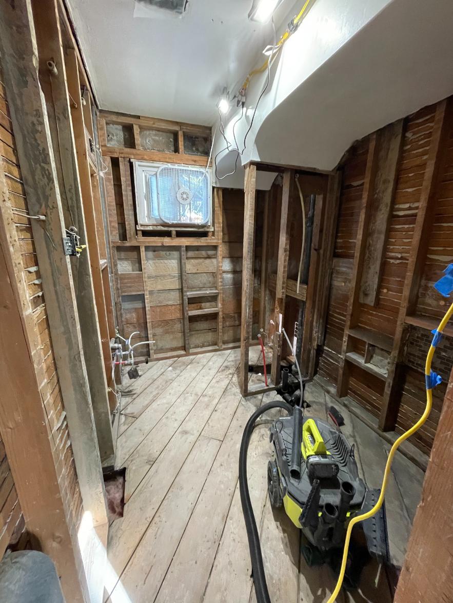 Tub to shower conversion framing and construction phase in Enumclaw WA