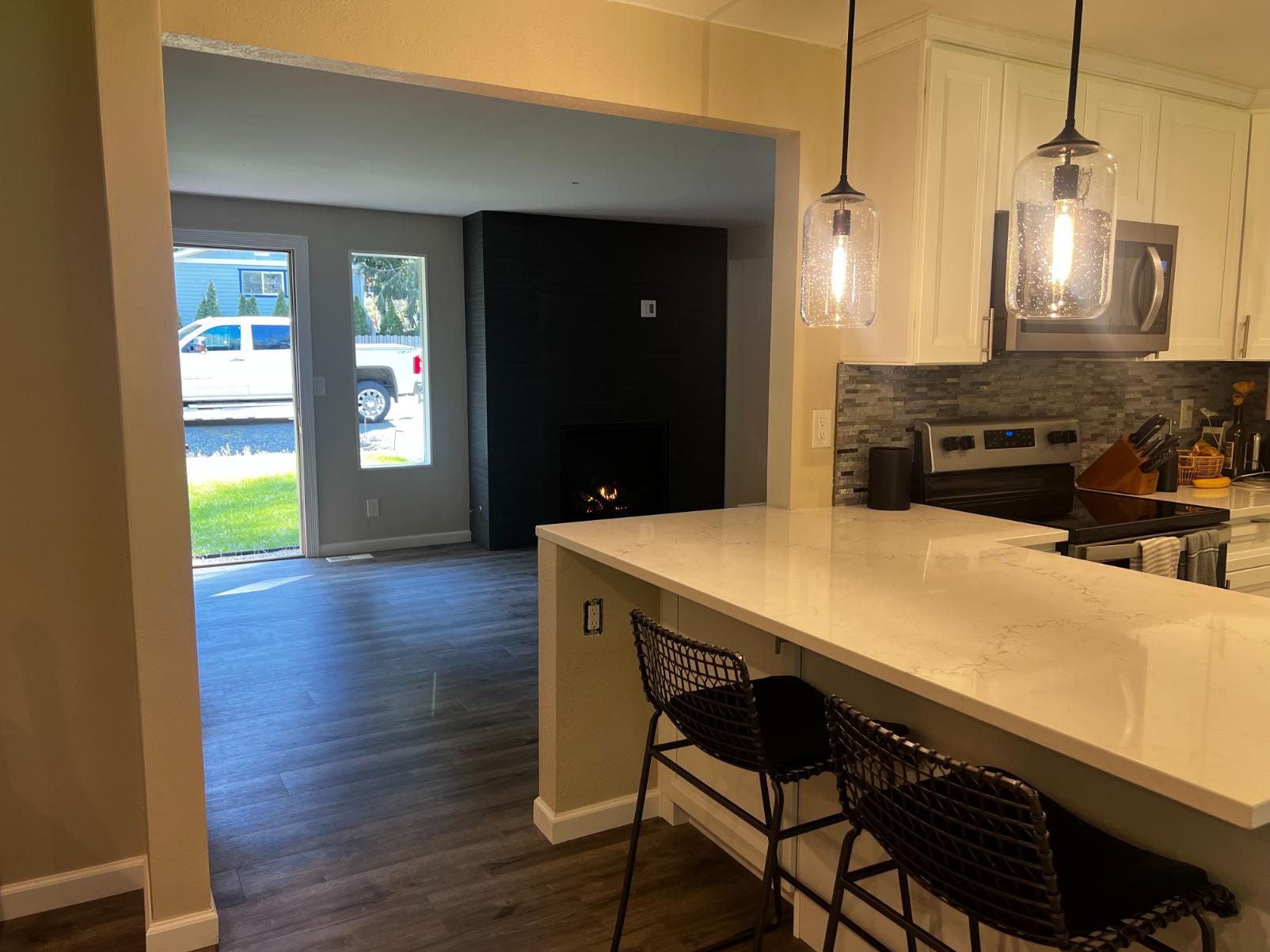 Kitchen layout redesign with open concept floor plan in Enumclaw WA